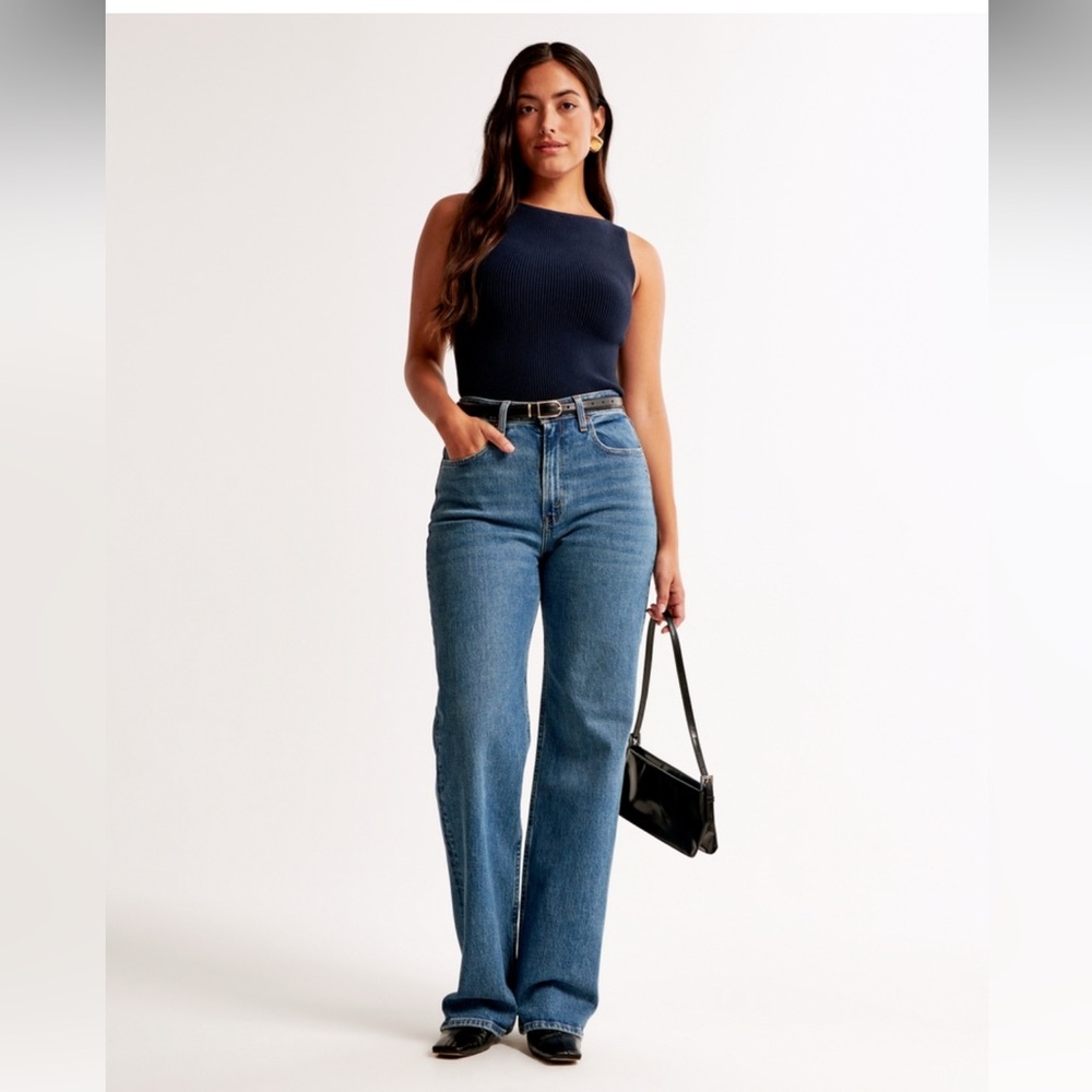 Abercrombie & Fitch Blue Straight Leg Jeans Classic Fit